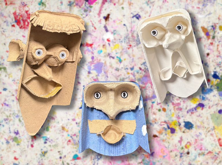 April 2026 School Holiday Activity - Egg Carton Faces