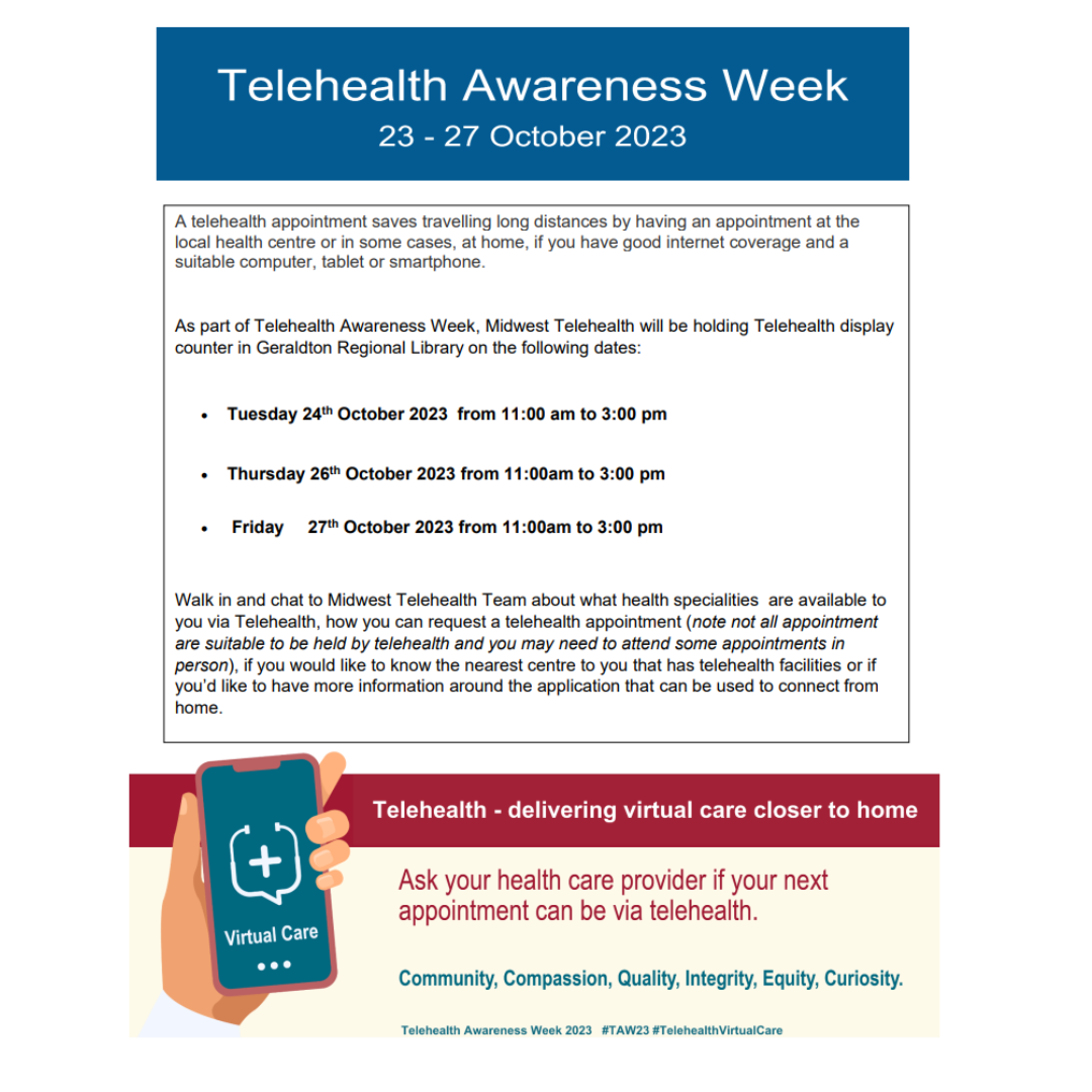 Telehealth Awareness Week - Display in the Library