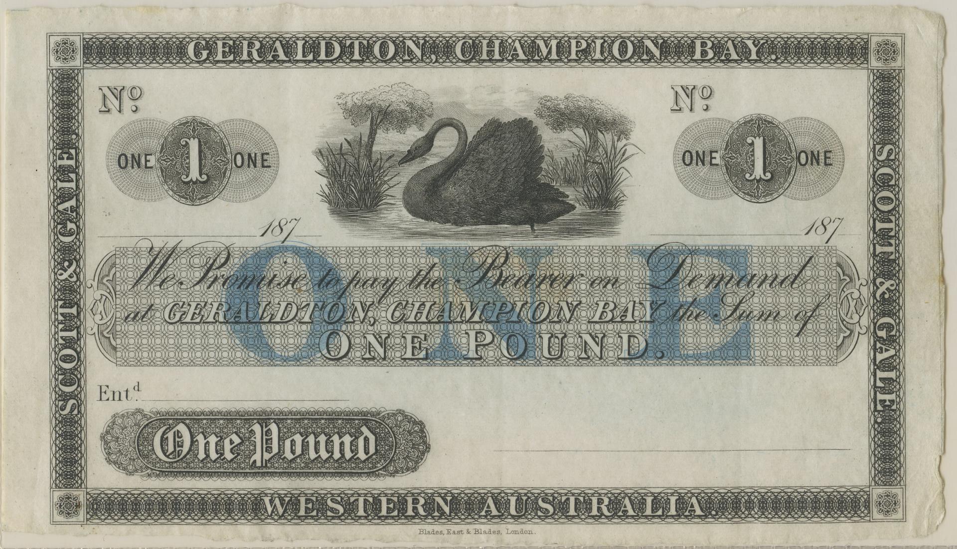 Geraldton's Heritage Collection welcomes historic One Pound Trader's Note